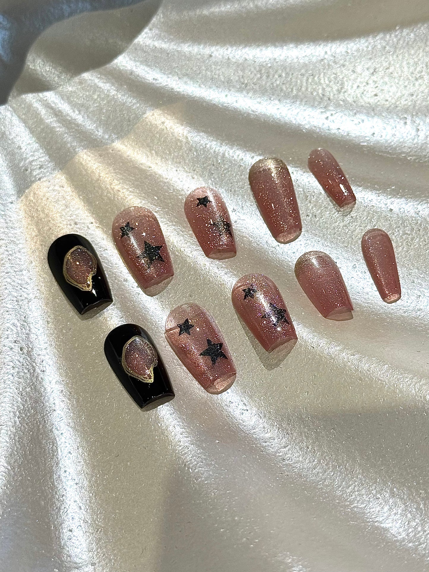 24Pcs Pink Glam Nails