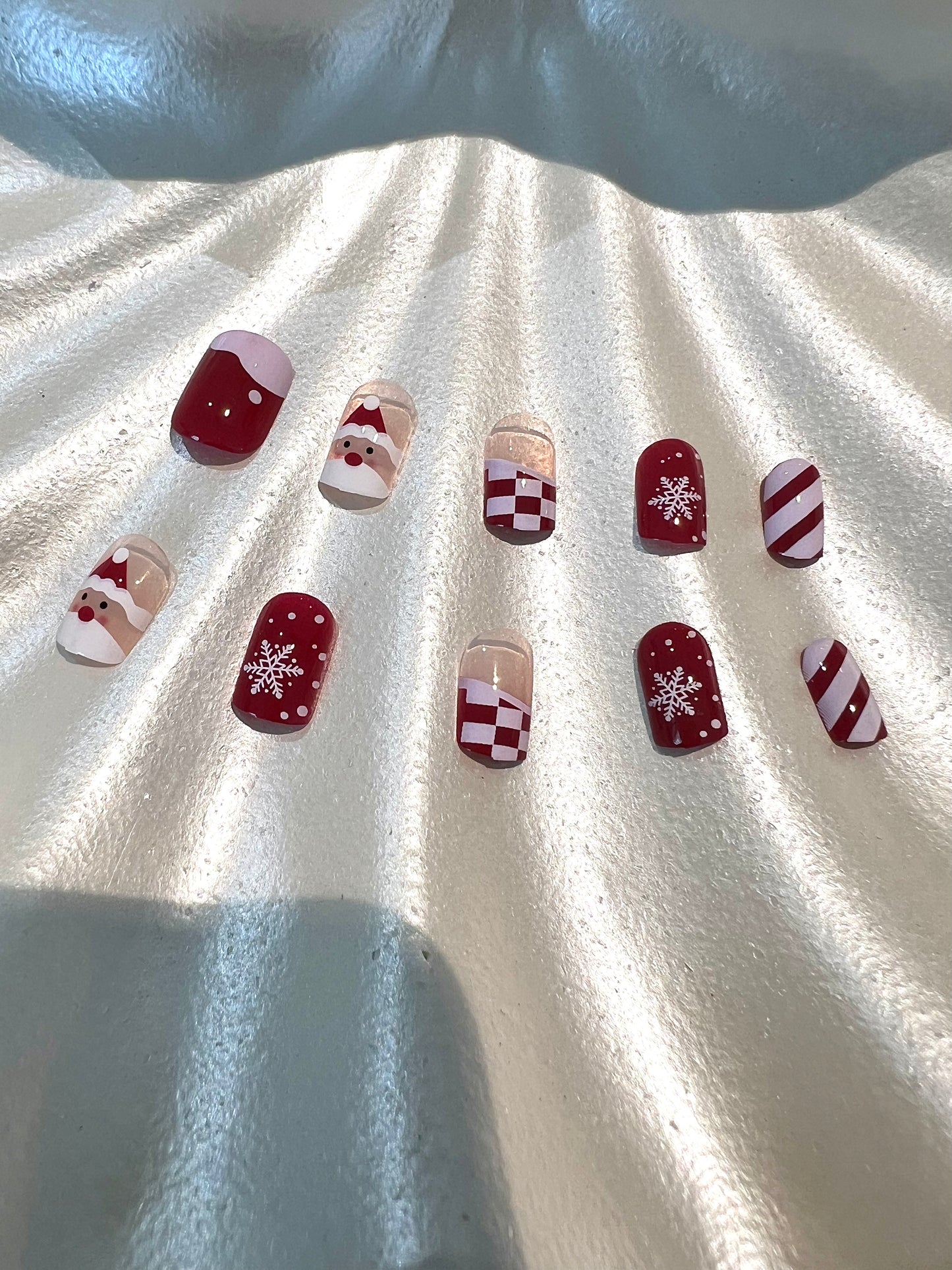 24Pcs Snowflake Christmas Nails