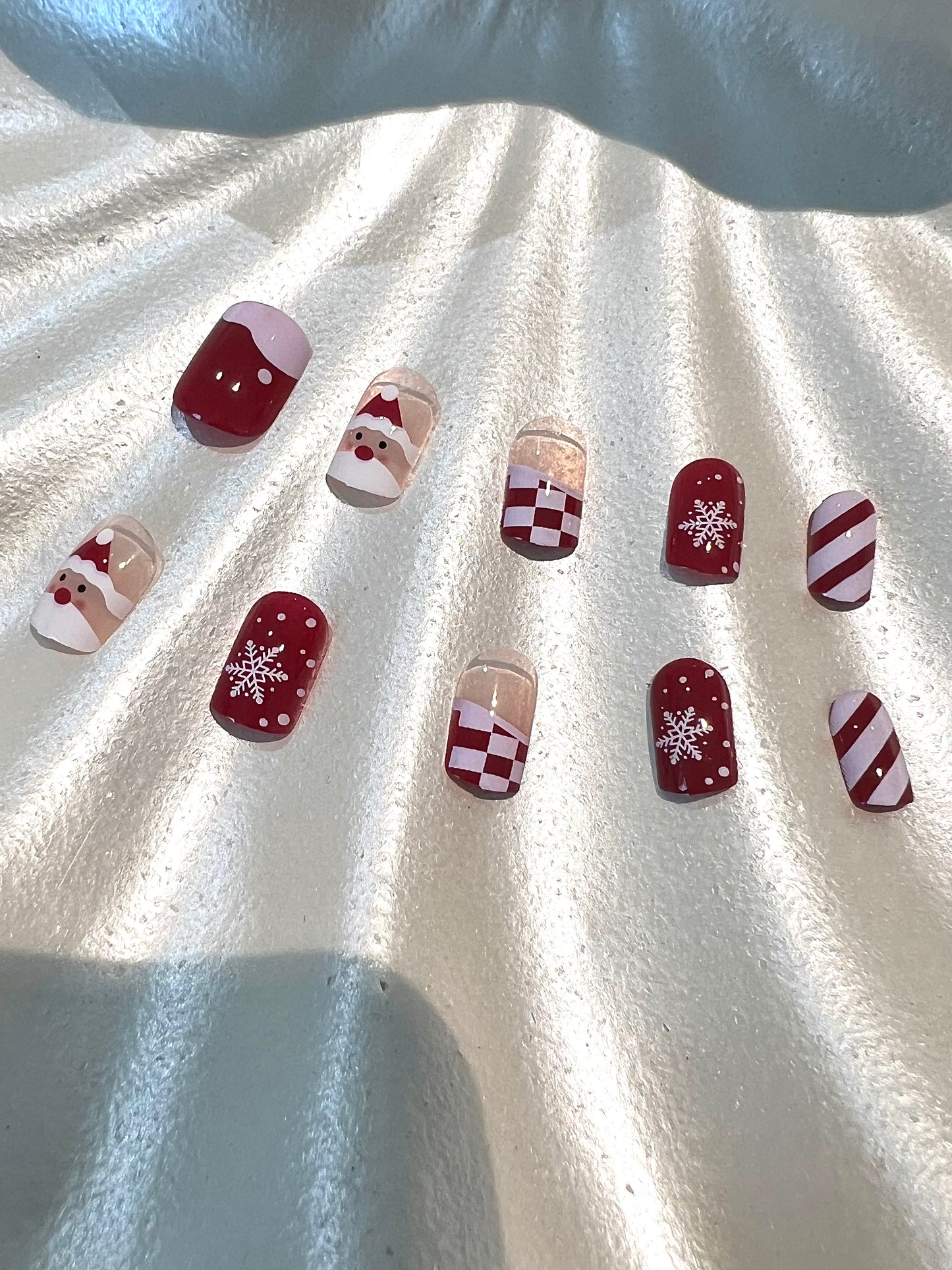 24Pcs Snowflake Christmas Nails