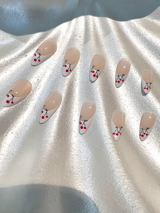 24Pcs Cherry On Top Nails