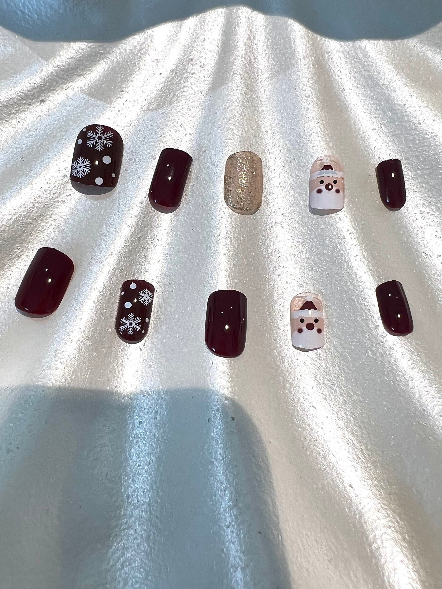 24Pcs Santa Festive Nails
