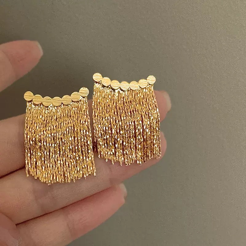 Golden Cascade Earrings