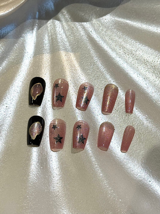 24Pcs Pink Glam Nails