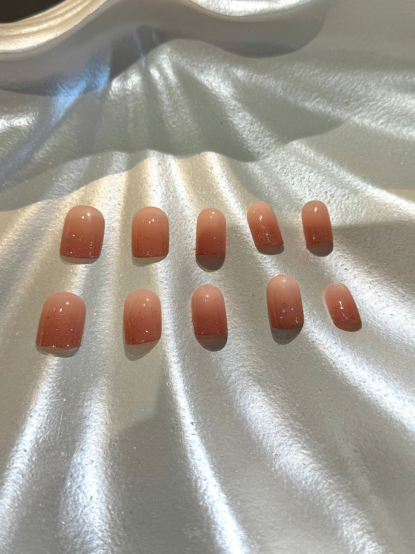 24Pcs Pink Sparkle Nails